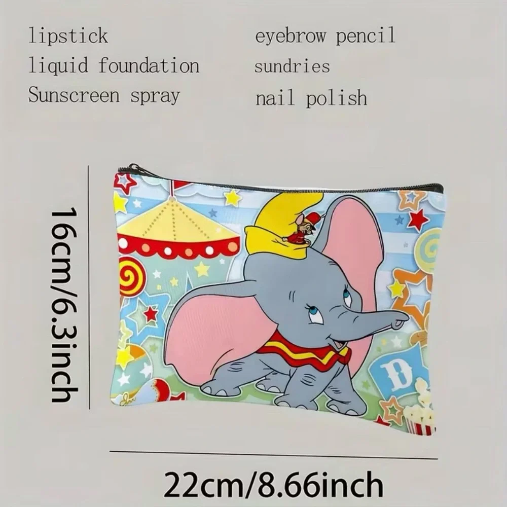Dumbo Elephant Character Design Wonderland Fantasy Cosmetic Toiletry Bag New